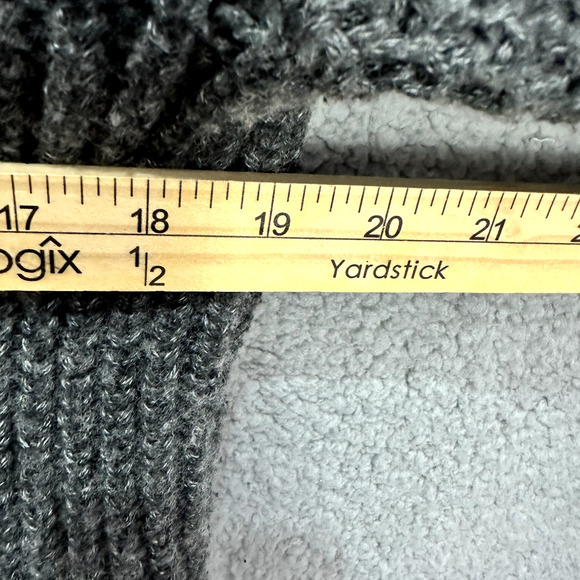 American Eagle Sweater Men Small Gray Mock Neck Wool Blend Chunky Preppy Minimal - Picture 4 of 7